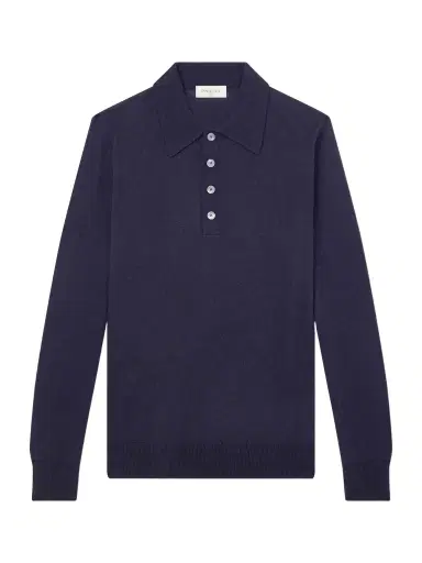 PIACENZA 1733 Silk and Cashmere-Blend Polo Sweater - Men | Thumbnail 1 PIACENZA 1733 Silk and Cashmere-Blend Polo Sweater - Men | Thumbnail 1