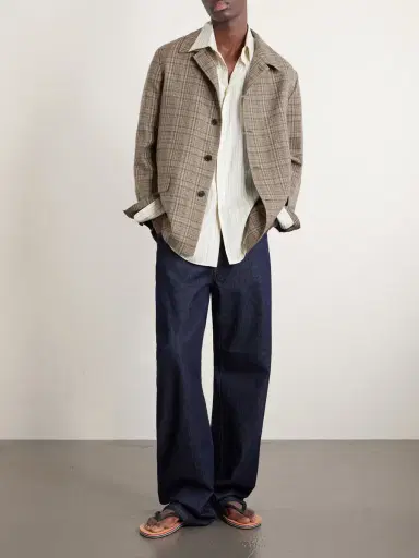 Auralee Checked Silk and Linen-Blend Tweed Jacket - Men | Thumbnail 2 Auralee Checked Silk and Linen-Blend Tweed Jacket - Men | Thumbnail 2