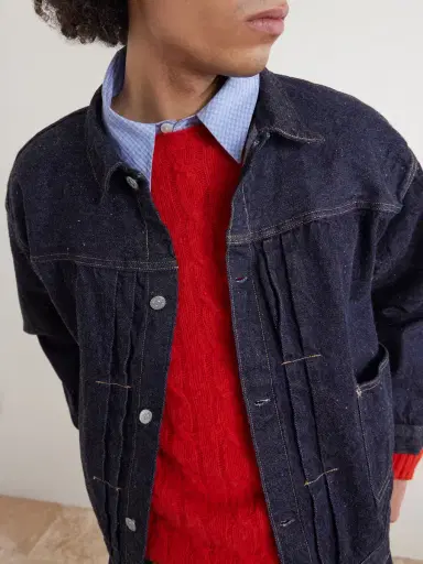 Kaptain Sunshine Pleated Selvedge Denim Jacket - Men | Thumbnail 5 Kaptain Sunshine Pleated Selvedge Denim Jacket - Men | Thumbnail 5