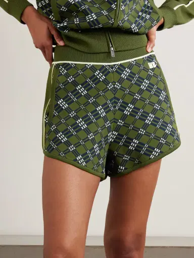 Wales Bonner Power Embroidered Jacquard-knit Shorts | Thumbnail 3 Wales Bonner Power Embroidered Jacquard-knit Shorts | Thumbnail 3