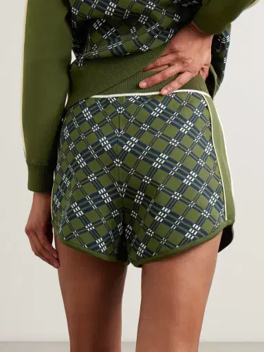 Wales Bonner Power Embroidered Jacquard-knit Shorts | Thumbnail 4 Wales Bonner Power Embroidered Jacquard-knit Shorts | Thumbnail 4