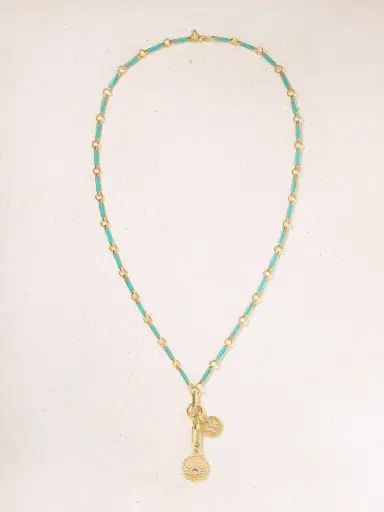 Foundrae New Beginnings Drop Element 18-karat Gold, Turquoise And Diamond Necklace | Thumbnail 4 Foundrae New Beginnings Drop Element 18-karat Gold, Turquoise And Diamond Necklace | Thumbnail 4