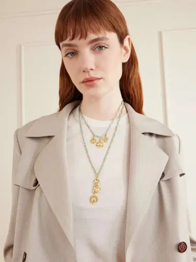 Foundrae New Beginnings Drop Element 18-karat Gold, Turquoise And Diamond Necklace | Thumbnail 5 Foundrae New Beginnings Drop Element 18-karat Gold, Turquoise And Diamond Necklace | Thumbnail 5