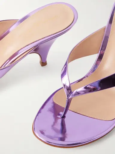 Gianvito Rossi Sofia Thong 70 Mirrored-leather Sandals | Thumbnail 5 Gianvito Rossi Sofia Thong 70 Mirrored-leather Sandals | Thumbnail 5