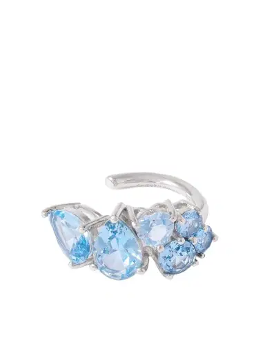 Completedworks Rhodium-plated Recycled Silver And Synthetic Spinel Ear Cuff | Thumbnail 1 Completedworks Rhodium-plated Recycled Silver And Synthetic Spinel Ear Cuff | Thumbnail 1
