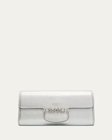 Jimmy Choo Bing Crystal Metallic Leather Wallet | Thumbnail 6 Jimmy Choo Bing Crystal Metallic Leather Wallet | Thumbnail 6