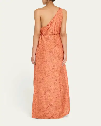 Hannah Artwear Helena Floral Silk Asymmetric Gown | Thumbnail 3 Hannah Artwear Helena Floral Silk Asymmetric Gown | Thumbnail 3