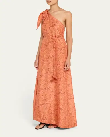 Hannah Artwear Helena Floral Silk Asymmetric Gown | Thumbnail 4 Hannah Artwear Helena Floral Silk Asymmetric Gown | Thumbnail 4