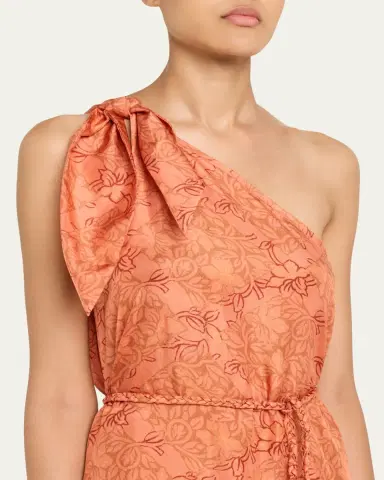 Hannah Artwear Helena Floral Silk Asymmetric Gown | Thumbnail 5 Hannah Artwear Helena Floral Silk Asymmetric Gown | Thumbnail 5