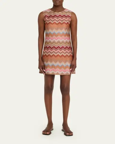 Missoni Multicolor Snake Chevron Sleeveless Mini Dress | Thumbnail 2 Missoni Multicolor Snake Chevron Sleeveless Mini Dress | Thumbnail 2