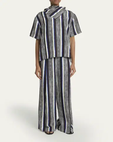 Proenza Schouler Amira Stripe Silk Top | Thumbnail 2 Proenza Schouler Amira Stripe Silk Top | Thumbnail 2