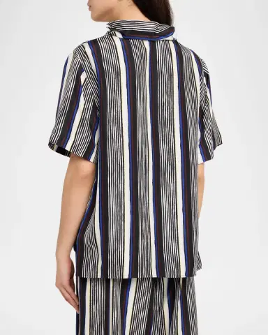 Proenza Schouler Amira Stripe Silk Top | Thumbnail 11 Proenza Schouler Amira Stripe Silk Top | Thumbnail 11