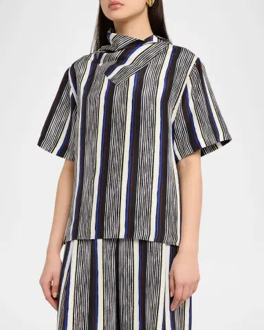 Proenza Schouler Amira Stripe Silk Top | Thumbnail 12 Proenza Schouler Amira Stripe Silk Top | Thumbnail 12