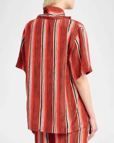 Proenza Schouler Amira Stripe Silk Top | Thumbnail 7 Proenza Schouler Amira Stripe Silk Top | Thumbnail 7