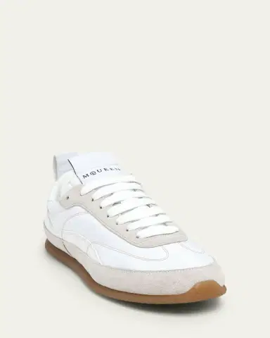 Alexander McQueen Men's EC1 Suede and Nylon Low-Top Trainers | Thumbnail 2 Alexander McQueen Men's EC1 Suede and Nylon Low-Top Trainers | Thumbnail 2