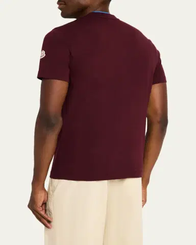 Moncler Men's Embroidered Logo Cotton T-Shirt | Thumbnail 3 Moncler Men's Embroidered Logo Cotton T-Shirt | Thumbnail 3