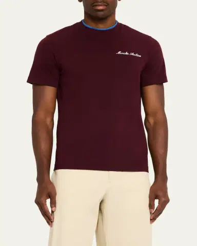 Moncler Men's Embroidered Logo Cotton T-Shirt | Thumbnail 4 Moncler Men's Embroidered Logo Cotton T-Shirt | Thumbnail 4