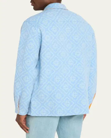 Casablanca en's Wool onogram Shirt Jacket | Thumbnail 3 Casablanca en's Wool onogram Shirt Jacket | Thumbnail 3