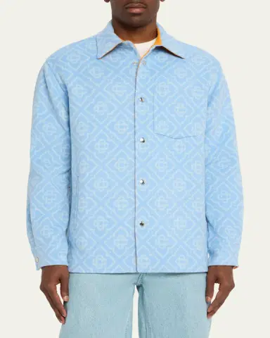 Casablanca en's Wool onogram Shirt Jacket | Thumbnail 4 Casablanca en's Wool onogram Shirt Jacket | Thumbnail 4
