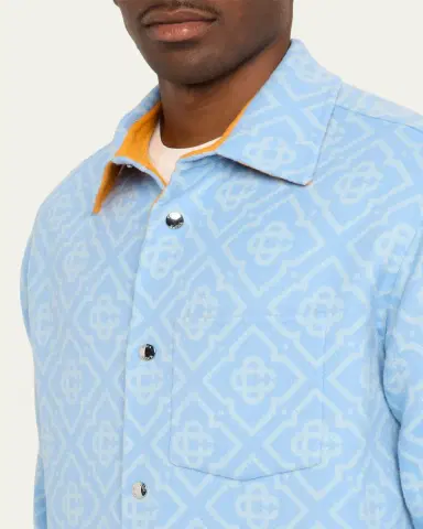 Casablanca en's Wool onogram Shirt Jacket | Thumbnail 5 Casablanca en's Wool onogram Shirt Jacket | Thumbnail 5