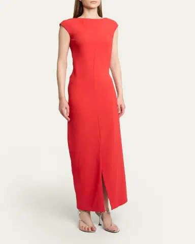 Proenza Schouler Damea Cap-Sleeve Matte Crepe Maxi Dress | Thumbnail 4 Proenza Schouler Damea Cap-Sleeve Matte Crepe Maxi Dress | Thumbnail 4