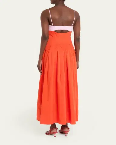 SIMKHAI Maddy Cotton Cut-Out Maxi Dress | Thumbnail 3 SIMKHAI Maddy Cotton Cut-Out Maxi Dress | Thumbnail 3