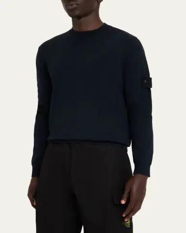Stone Island Men's Ghost Wool Crewneck Sweater | Thumbnail 4 Stone Island Men's Ghost Wool Crewneck Sweater | Thumbnail 4