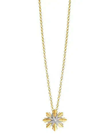 VERDURA Platinum and 18K Yellow Gold Diamond Etoile Mini Pendant Necklace | Thumbnail 1 VERDURA Platinum and 18K Yellow Gold Diamond Etoile Mini Pendant Necklace | Thumbnail 1