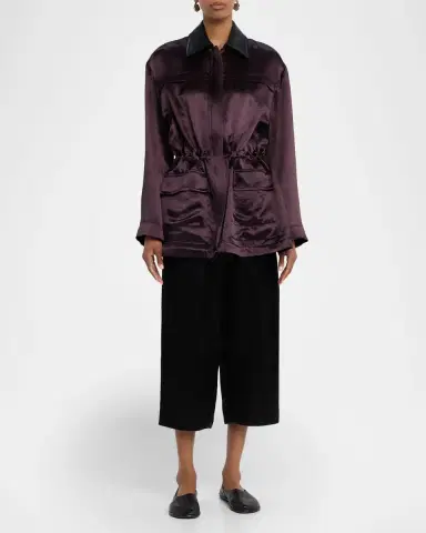 Maria McManus Drawstring Satin Parka Jacket | Thumbnail 6 Maria McManus Drawstring Satin Parka Jacket | Thumbnail 6