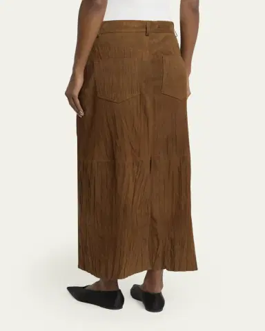 Proenza Schouler White Label Nayah Textured Suede Maxi Skirt | Thumbnail 3 Proenza Schouler White Label Nayah Textured Suede Maxi Skirt | Thumbnail 3