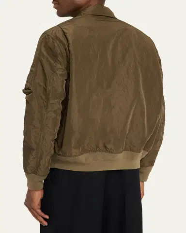 sacai Men's Crinkle Nylon Bomber Jacket | Thumbnail 3 sacai Men's Crinkle Nylon Bomber Jacket | Thumbnail 3