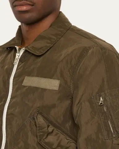 sacai Men's Crinkle Nylon Bomber Jacket | Thumbnail 5 sacai Men's Crinkle Nylon Bomber Jacket | Thumbnail 5