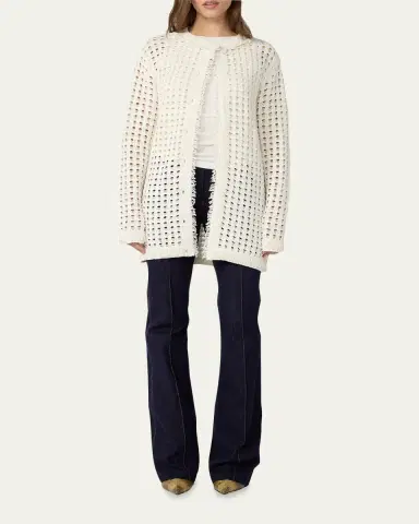 Diane von Furstenberg Celestina Fringed Open-Stitch Cardigan | Thumbnail 2 Diane von Furstenberg Celestina Fringed Open-Stitch Cardigan | Thumbnail 2