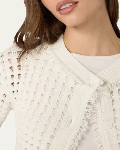 Diane von Furstenberg Celestina Fringed Open-Stitch Cardigan | Thumbnail 5 Diane von Furstenberg Celestina Fringed Open-Stitch Cardigan | Thumbnail 5