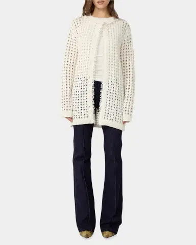 Diane von Furstenberg Celestina Fringed Open-Stitch Cardigan | Thumbnail 6 Diane von Furstenberg Celestina Fringed Open-Stitch Cardigan | Thumbnail 6