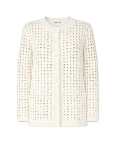 Diane von Furstenberg Celestina Fringed Open-Stitch Cardigan | Thumbnail 1 Diane von Furstenberg Celestina Fringed Open-Stitch Cardigan | Thumbnail 1