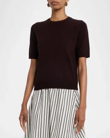 MARIA MCMANUS Cashmere-Cotton Knit Crewneck T-Shirt | Thumbnail 8 MARIA MCMANUS Cashmere-Cotton Knit Crewneck T-Shirt | Thumbnail 8
