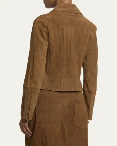 Proenza Schouler White Label Tarin Textured Suede Jacket | Thumbnail 3 Proenza Schouler White Label Tarin Textured Suede Jacket | Thumbnail 3