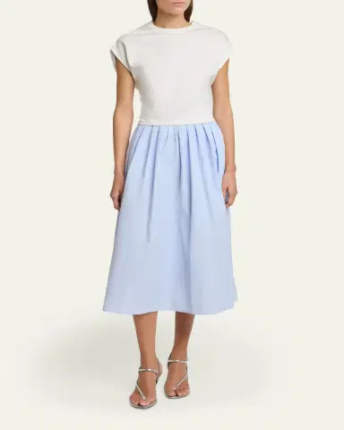 Proenza Schouler White Label Reeva Gathered Crewneck Tee | Thumbnail 2 Proenza Schouler White Label Reeva Gathered Crewneck Tee | Thumbnail 2