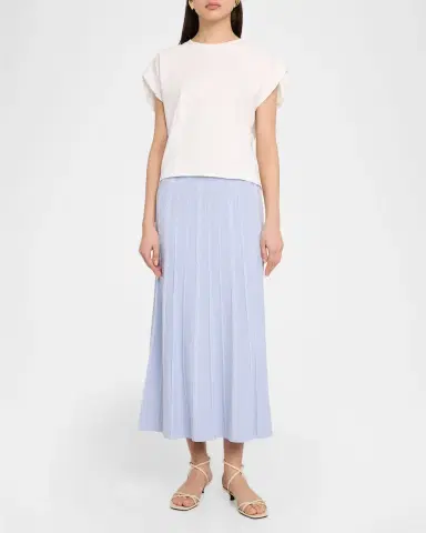 Proenza Schouler White Label Reeva Gathered Crewneck Tee | Thumbnail 6 Proenza Schouler White Label Reeva Gathered Crewneck Tee | Thumbnail 6