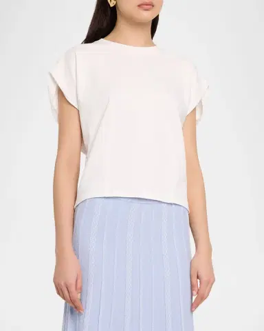 Proenza Schouler White Label Reeva Gathered Crewneck Tee | Thumbnail 8 Proenza Schouler White Label Reeva Gathered Crewneck Tee | Thumbnail 8