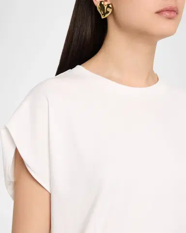 Proenza Schouler White Label Reeva Gathered Crewneck Tee | Thumbnail 9 Proenza Schouler White Label Reeva Gathered Crewneck Tee | Thumbnail 9