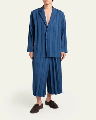 Homme Plissé Issey Miyake Men's Edge Ensemble Pleated Trousers | Thumbnail 2 Homme Plissé Issey Miyake Men's Edge Ensemble Pleated Trousers | Thumbnail 2