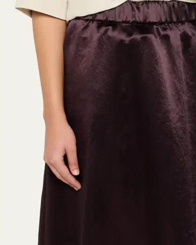 MARIA MCMANUS Lace-Trim Satin Midi Skirt | Thumbnail 5 MARIA MCMANUS Lace-Trim Satin Midi Skirt | Thumbnail 5