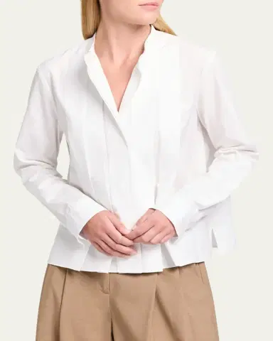 TWP Close Call Pleated Cotton Shirt | Thumbnail 4 TWP Close Call Pleated Cotton Shirt | Thumbnail 4
