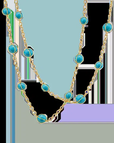 Verdura 18K Yellow Gold Turquoise Bubbles Necklace | Thumbnail 2 Verdura 18K Yellow Gold Turquoise Bubbles Necklace | Thumbnail 2