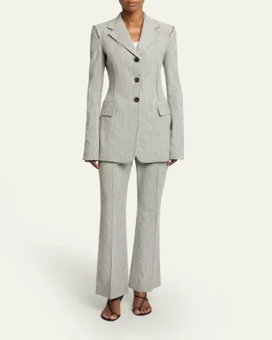 Proenza Schouler Lorenza Deconstructed Static Suiting Jacket | Thumbnail 2 Proenza Schouler Lorenza Deconstructed Static Suiting Jacket | Thumbnail 2