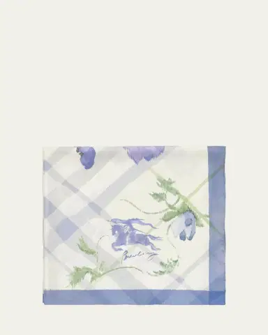 Burberry Watercolor Check Silk Scarf | Thumbnail 2 Burberry Watercolor Check Silk Scarf | Thumbnail 2