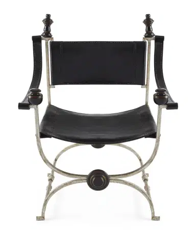 Peninsula Home Collection Martina Ebony Leather Chair | Thumbnail 2 Peninsula Home Collection Martina Ebony Leather Chair | Thumbnail 2