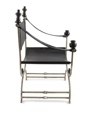 Peninsula Home Collection Martina Ebony Leather Chair | Thumbnail 3 Peninsula Home Collection Martina Ebony Leather Chair | Thumbnail 3
